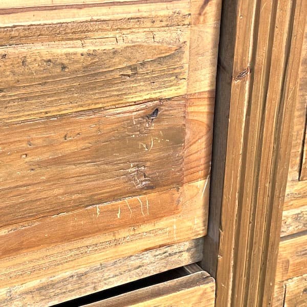 ビンテージ　ガラスキャビネット　大型カップボード　ブックケース　古材