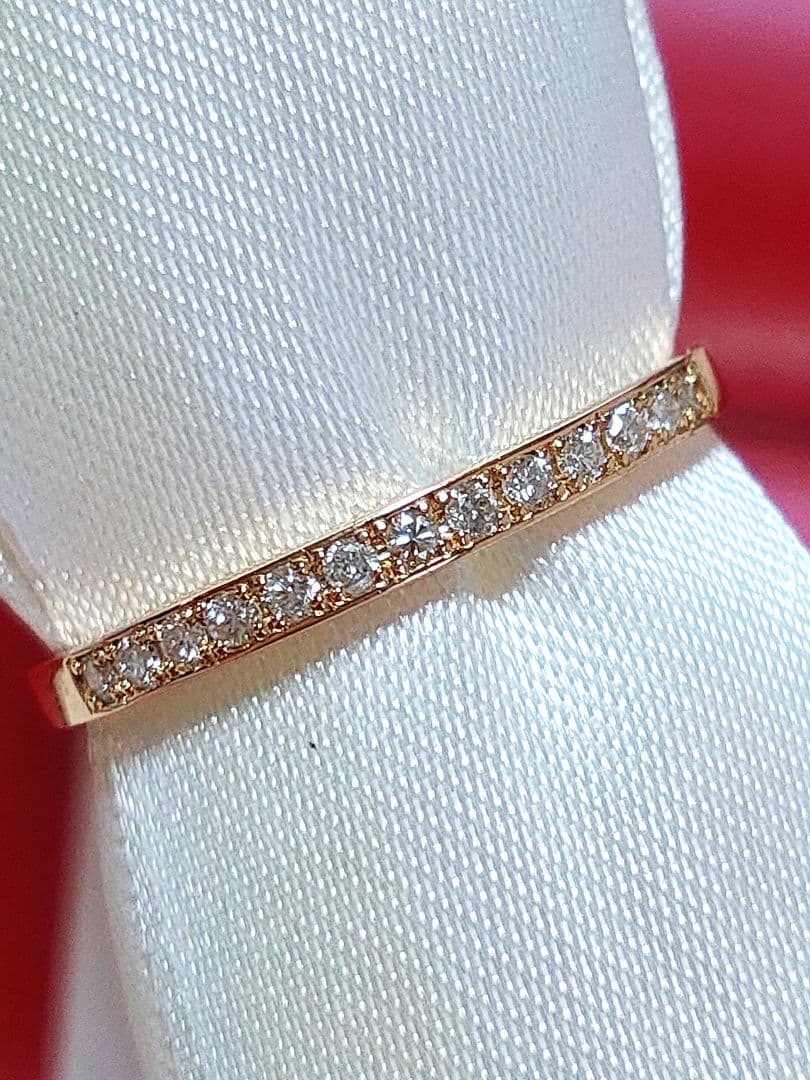 新入荷 未使用 k18PG ダイヤモンド0.10ct エタニティリング