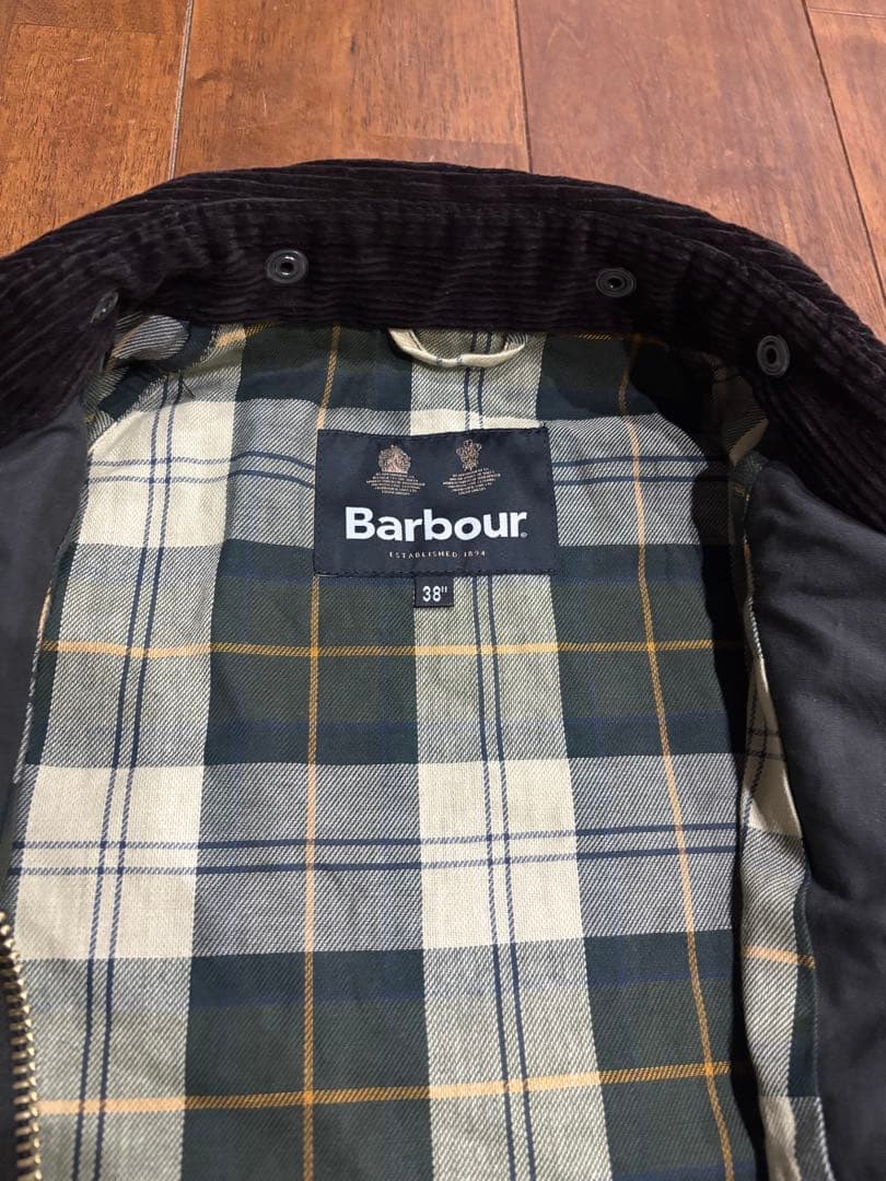 Barbour BURGHLEY ワックス ロング コート OSフィット