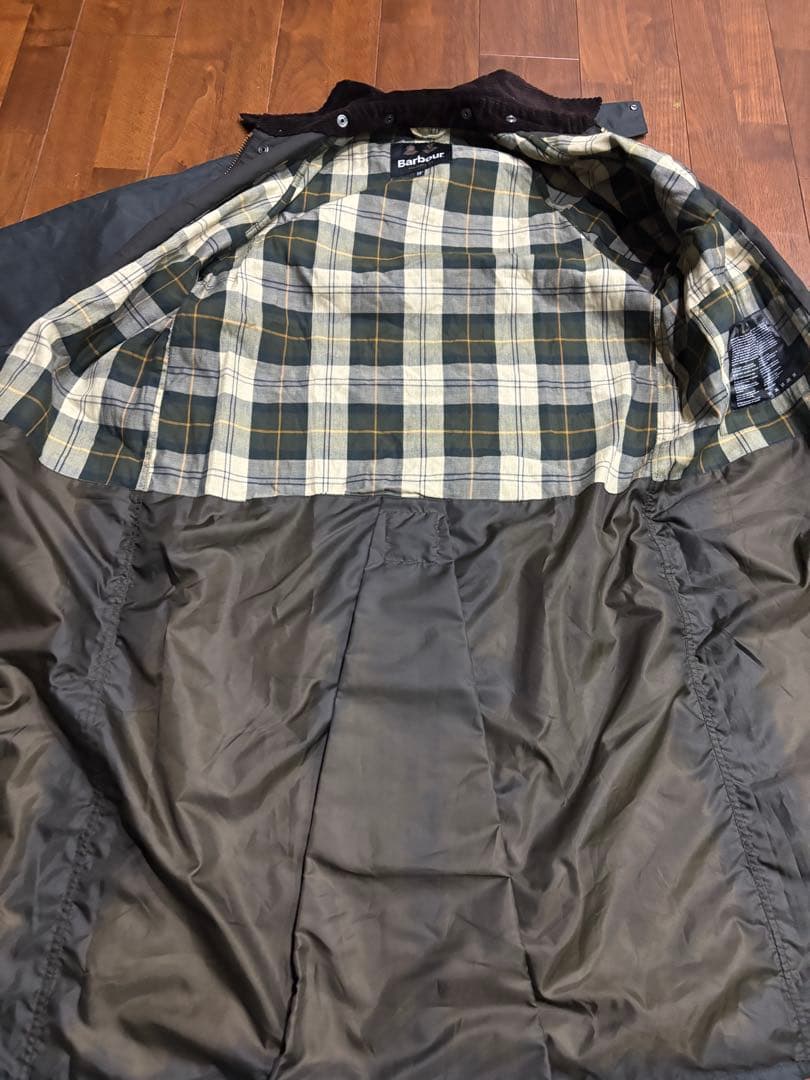 Barbour BURGHLEY ワックス ロング コート OSフィット