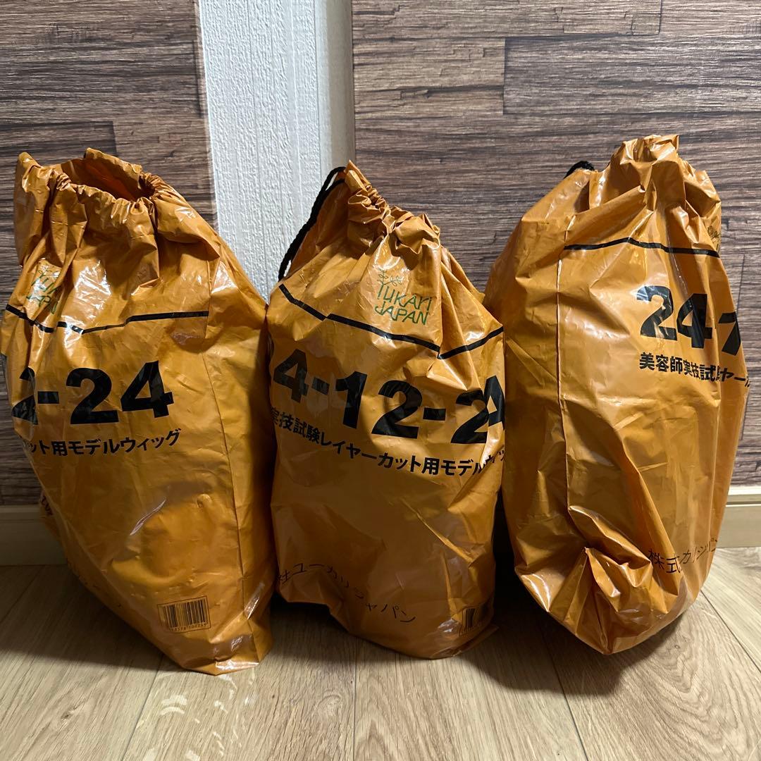美容師国家試験 カットウィッグ3体