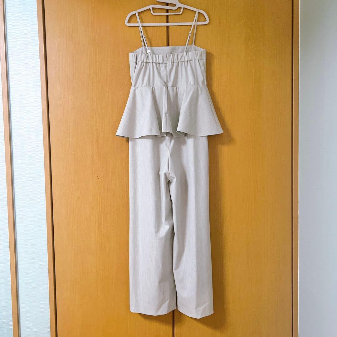 【新品タグ付き】ベアトップオールインワン ライトグレー ラブティックボンボン