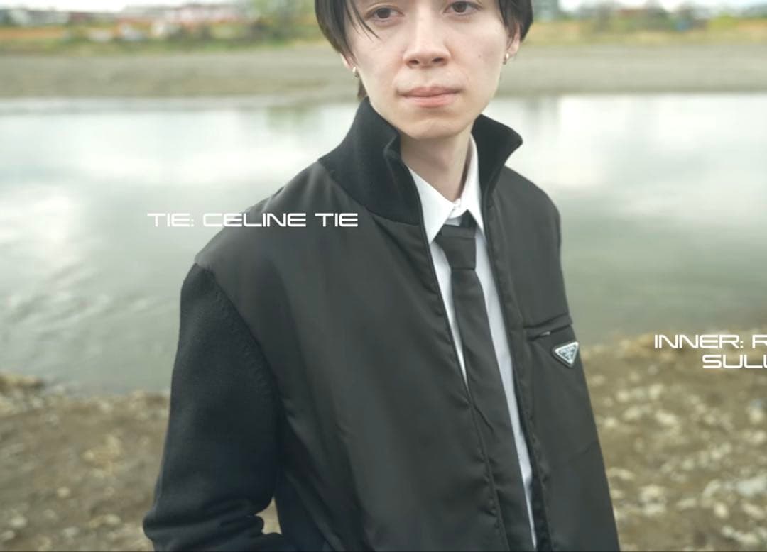 CELINE シルクネクタイ ナロータイ ブラック