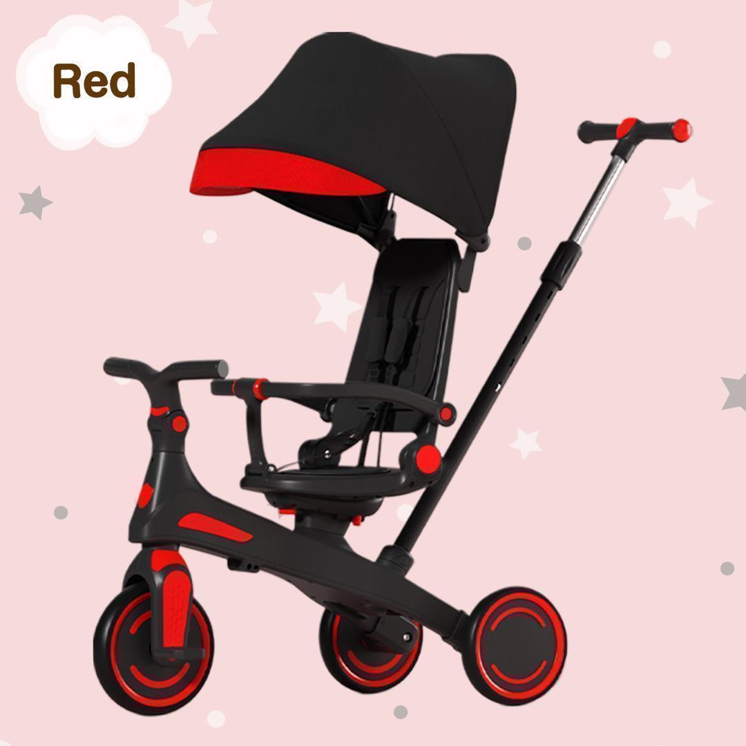 新品＊三輪車 手押し棒付き 7in1子供用 キッズバイク ベージュ2644