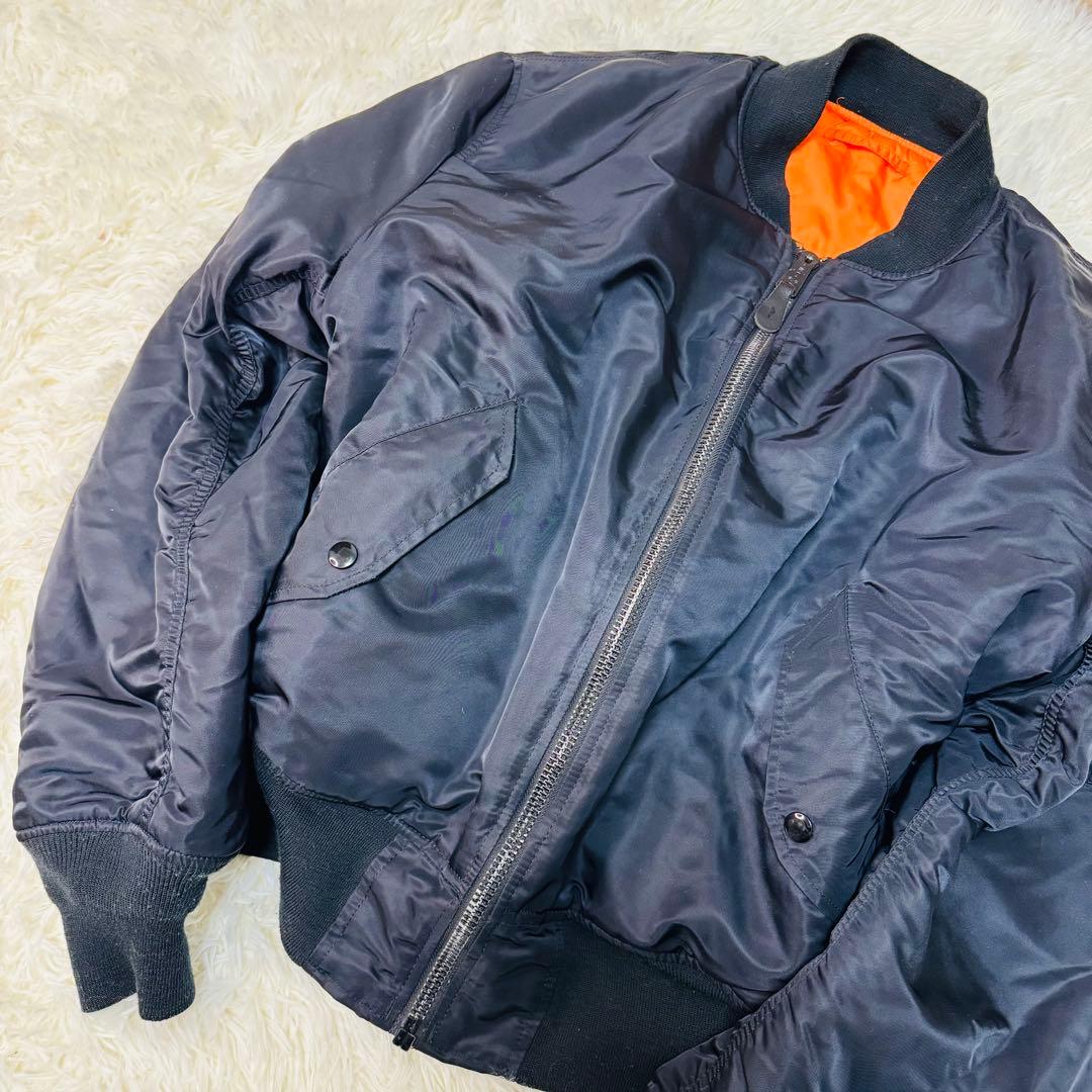 ALPHA アルファMA-1 ミリタリー リバーシブル 大きめ 短丈 y2k