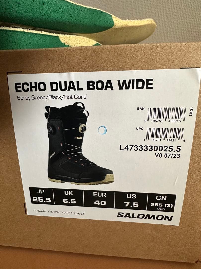 スノーボード 25.5 2023-24 SALOMON ECHO DUAL BOA WIDE