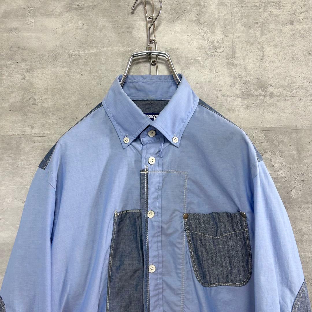 ジュンヤワタナベ コムデギャルソンマン パッチワーク シャツ XS 日本製