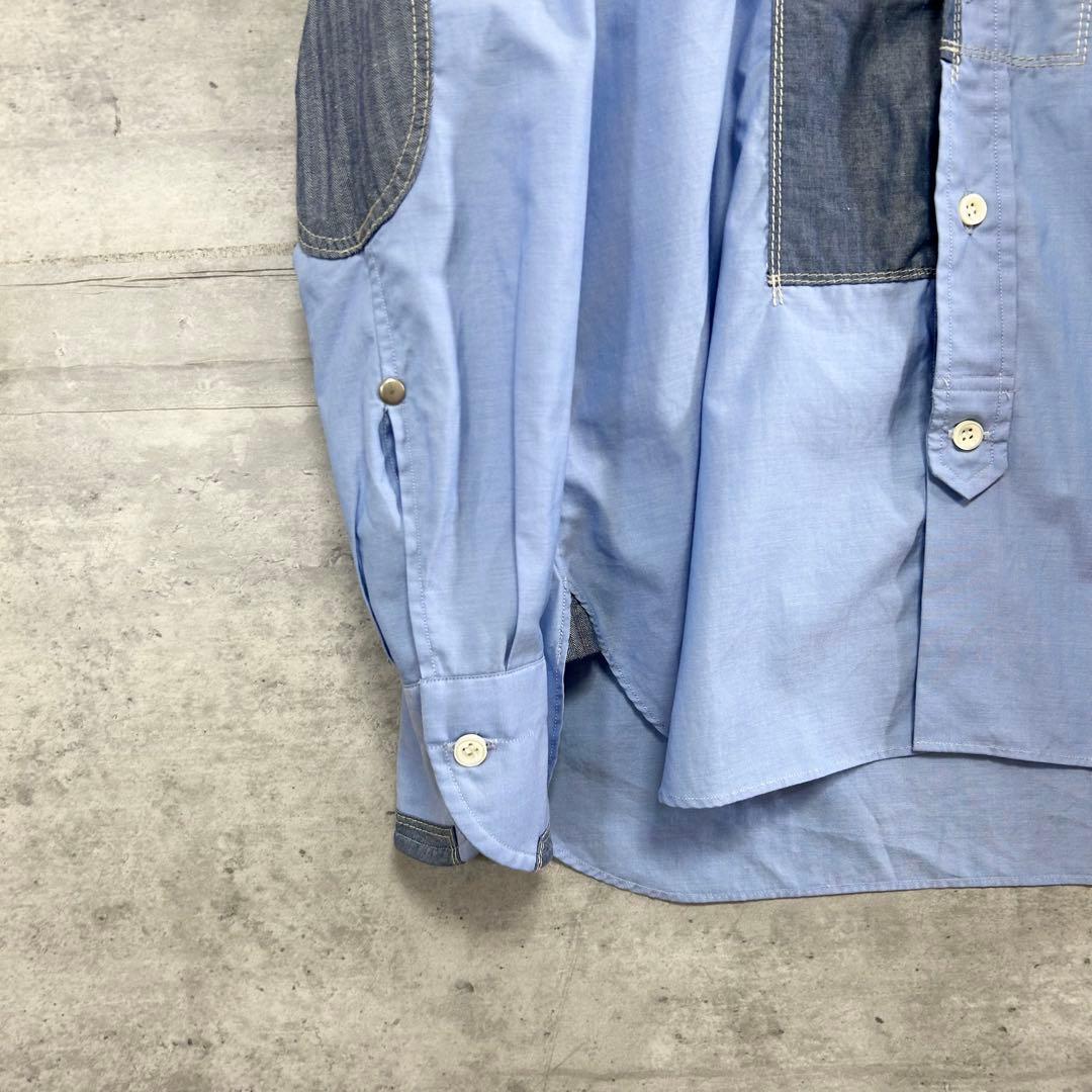 ジュンヤワタナベ コムデギャルソンマン パッチワーク シャツ XS 日本製