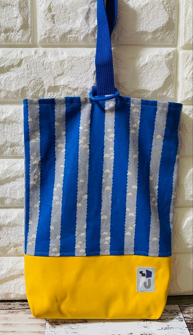 北欧　ストライプ　ハンドメイド　レッスンバッグ　男の子　入学　入園　セット　上履