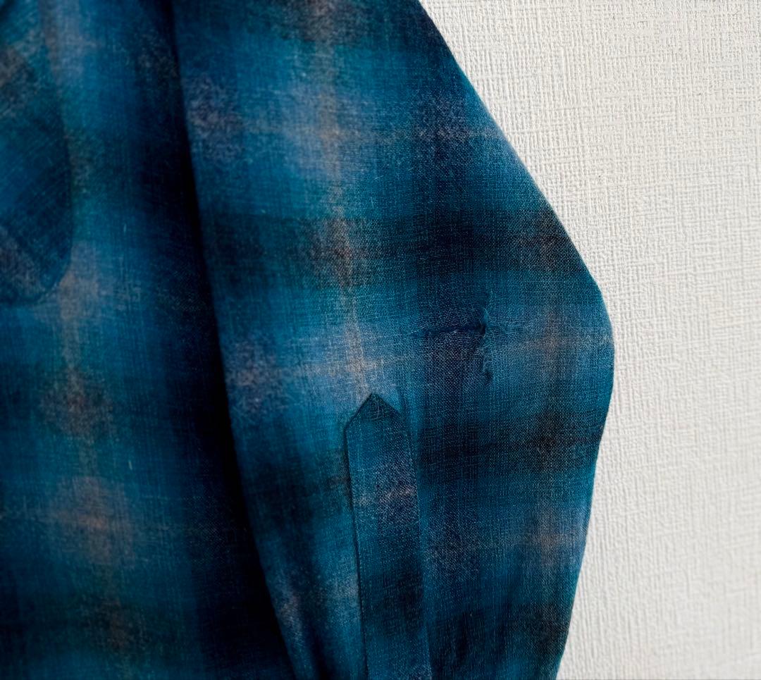 超超スペシャル 90s ペンドルトン オンブレ チェック シャツ L ターコイズ