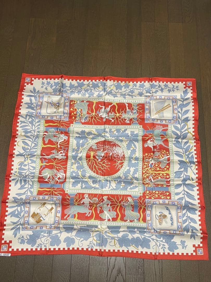 ★美品★HERMES★カレ 90★スカーフ★シルク★古代 ローマ★神々★