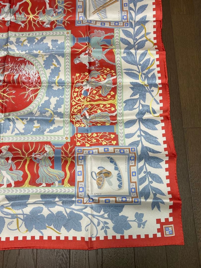 ★美品★HERMES★カレ 90★スカーフ★シルク★古代 ローマ★神々★