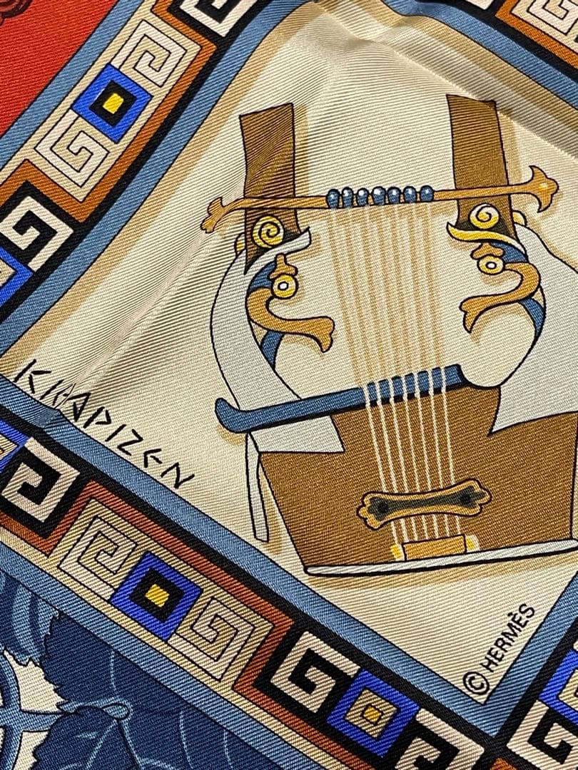 ★美品★HERMES★カレ 90★スカーフ★シルク★古代 ローマ★神々★