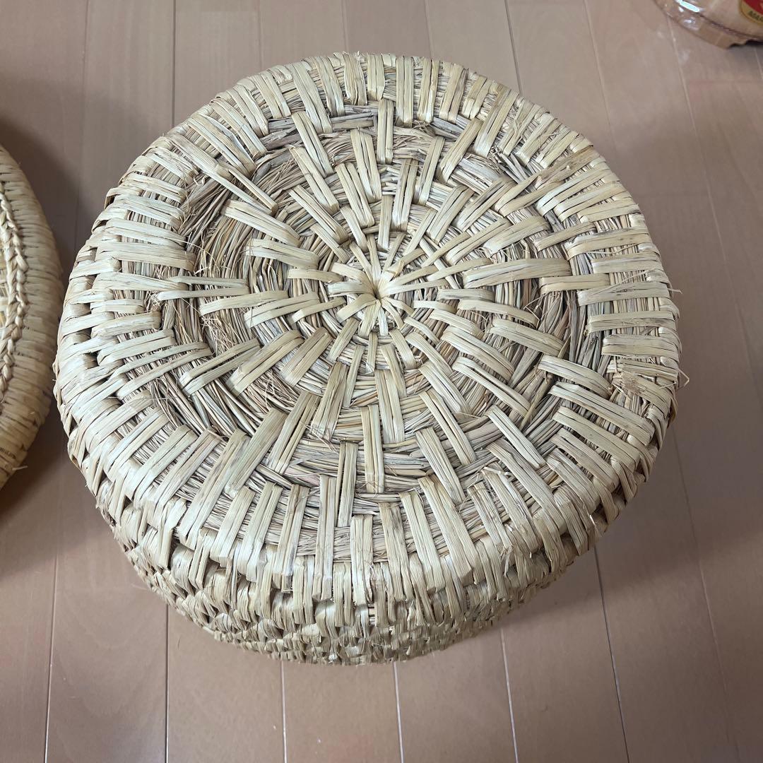 古民具 藁いずみ 手作り 藁籠 藁細工 マルカ飯櫃のセット