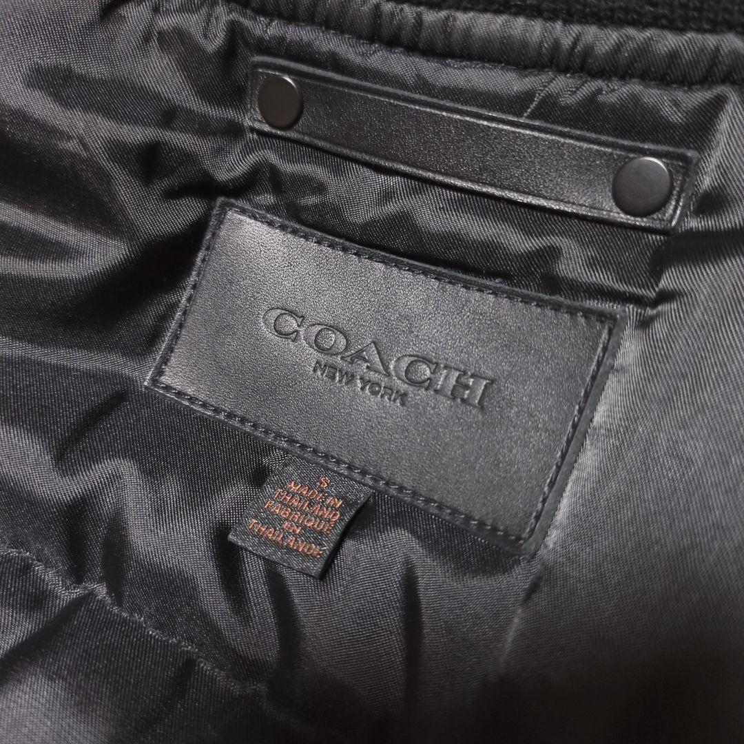 極美品！COACH　ダウンMA-1ジャケット　黒　オーバーサイズ　S