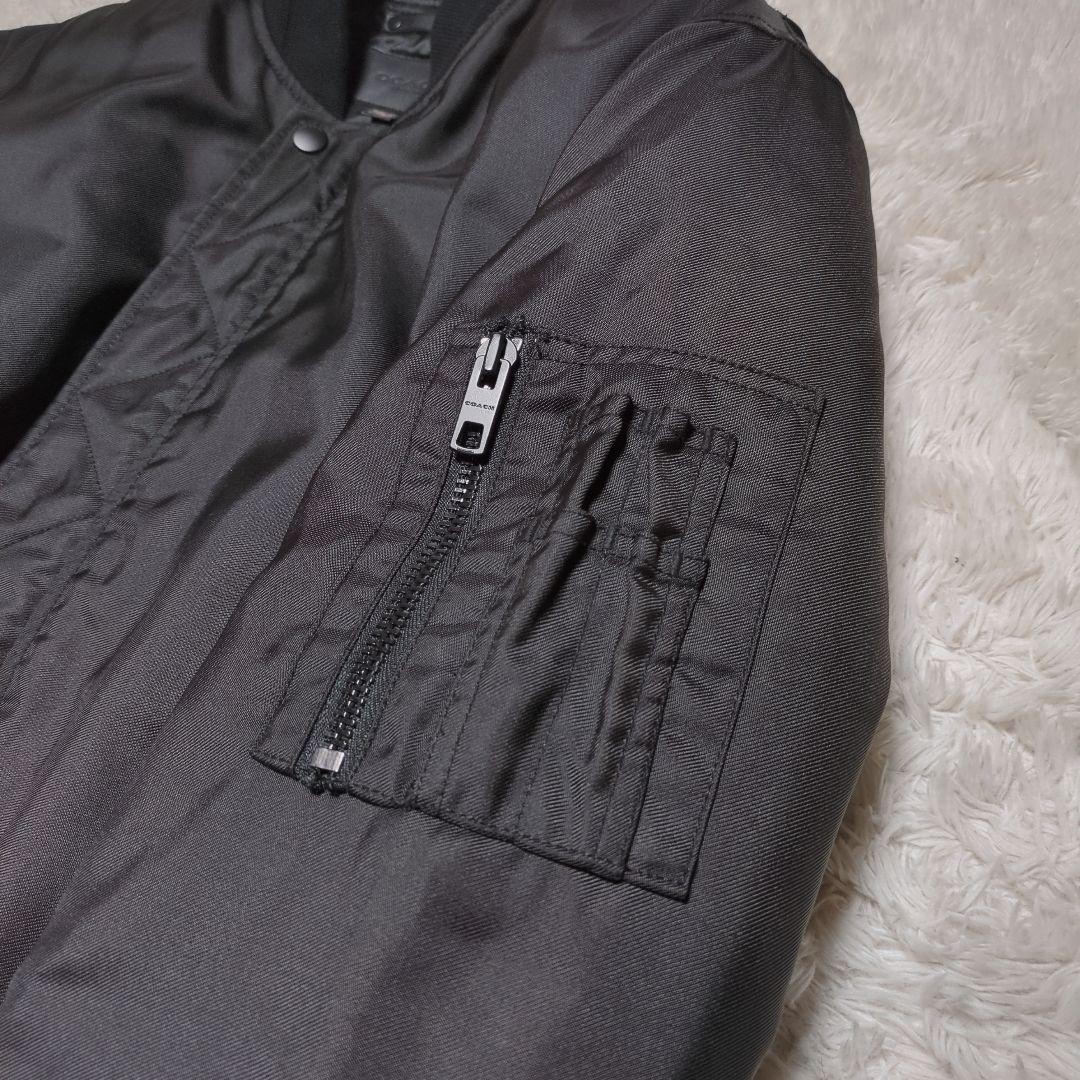 極美品！COACH　ダウンMA-1ジャケット　黒　オーバーサイズ　S