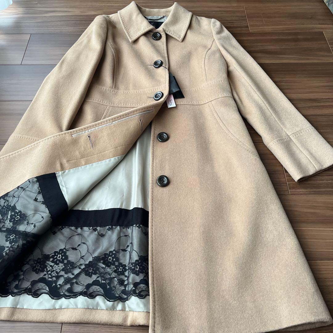 【新品タグ付き】INED イネド カシミヤ100%ロングコート キャメル 11