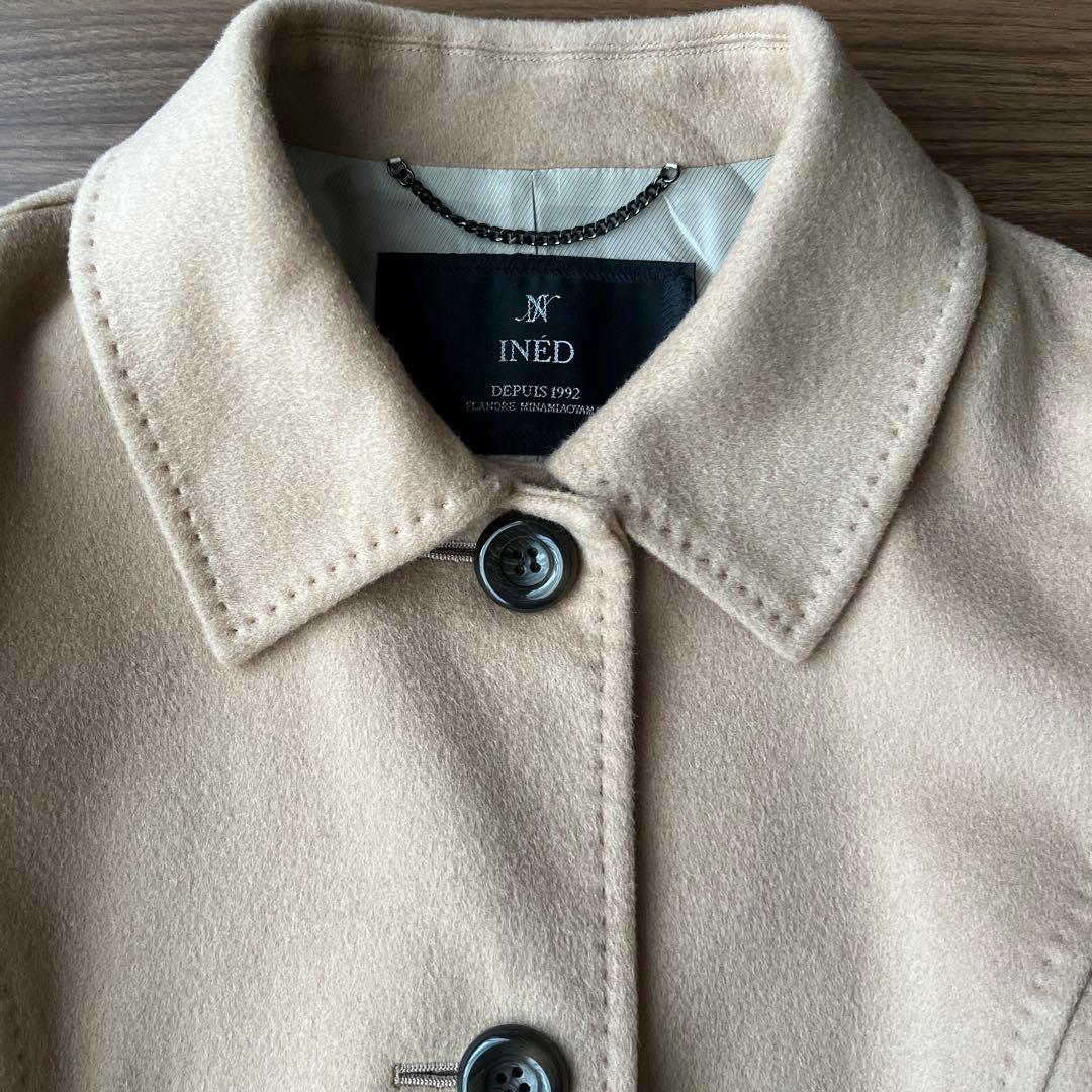【新品タグ付き】INED イネド カシミヤ100%ロングコート キャメル 11