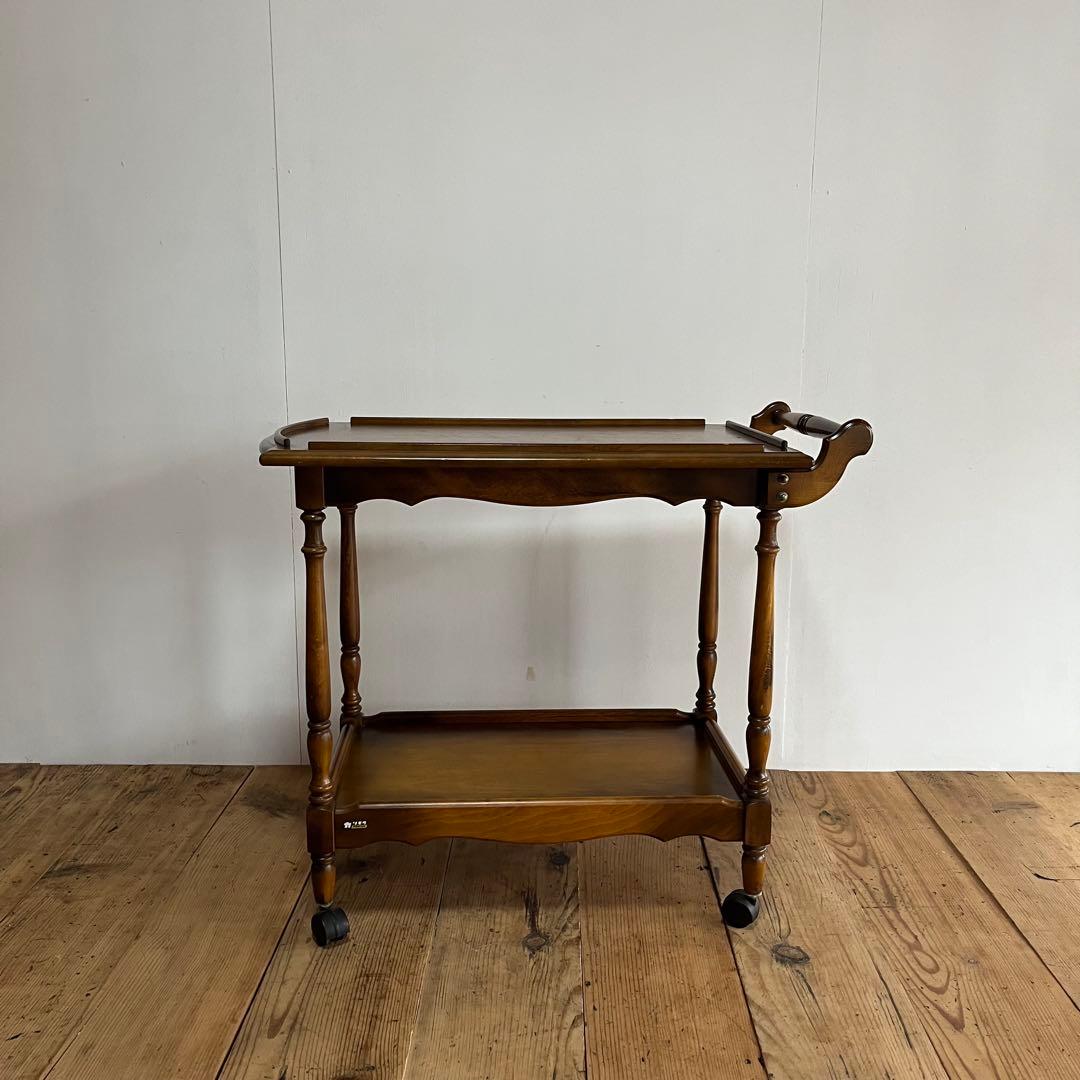 オールド カリモク キッチンワゴン 棚 カート 昭和レトロ z800