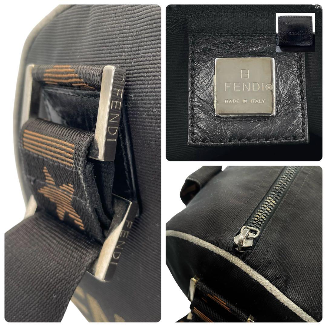 FENDI フェンディ 2way ミニボストン ショルダーベルト付き ポーチ付き