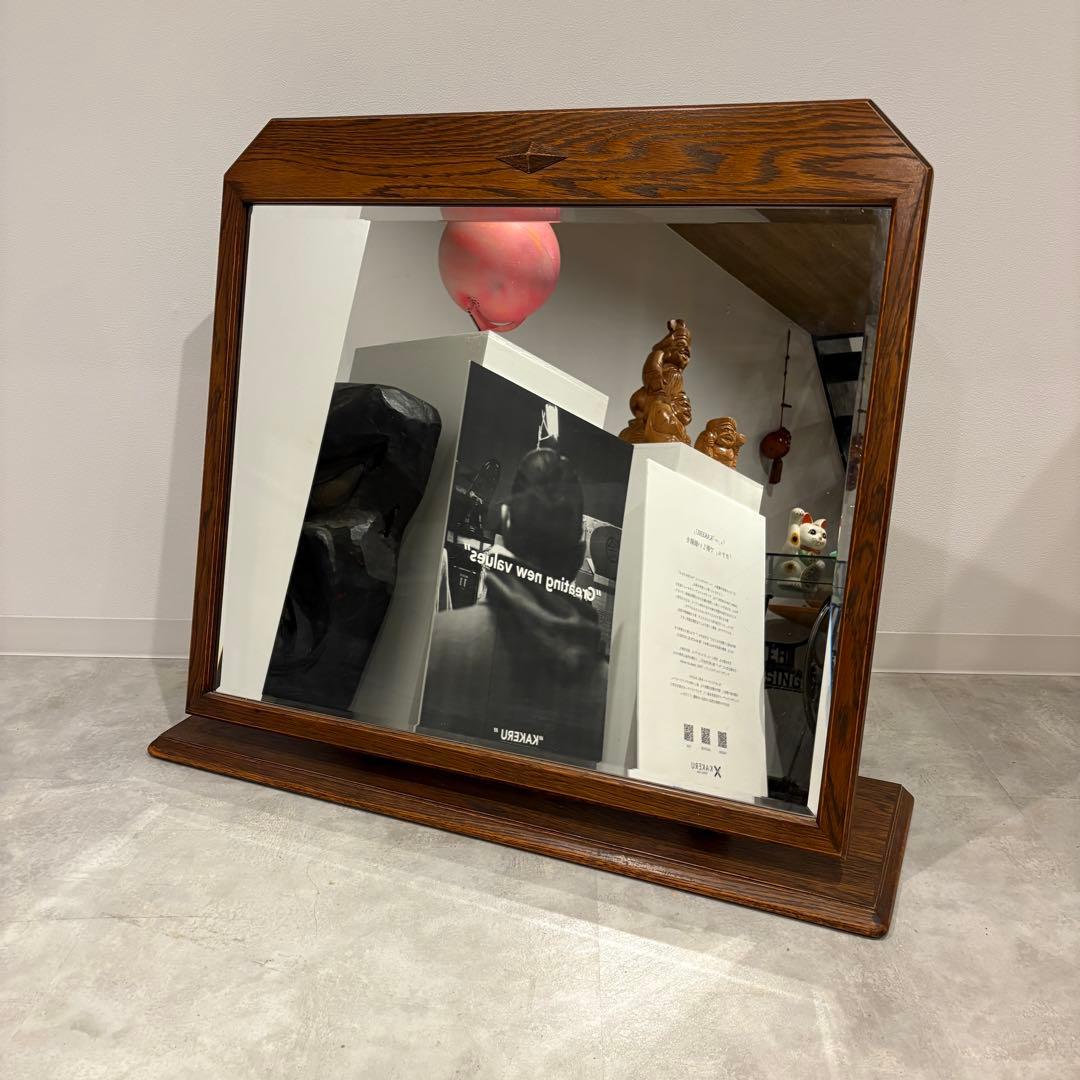 アンティーク　卓上ミラー　スタンドミラー　大きめ　ドレッサー　ミラー　鏡