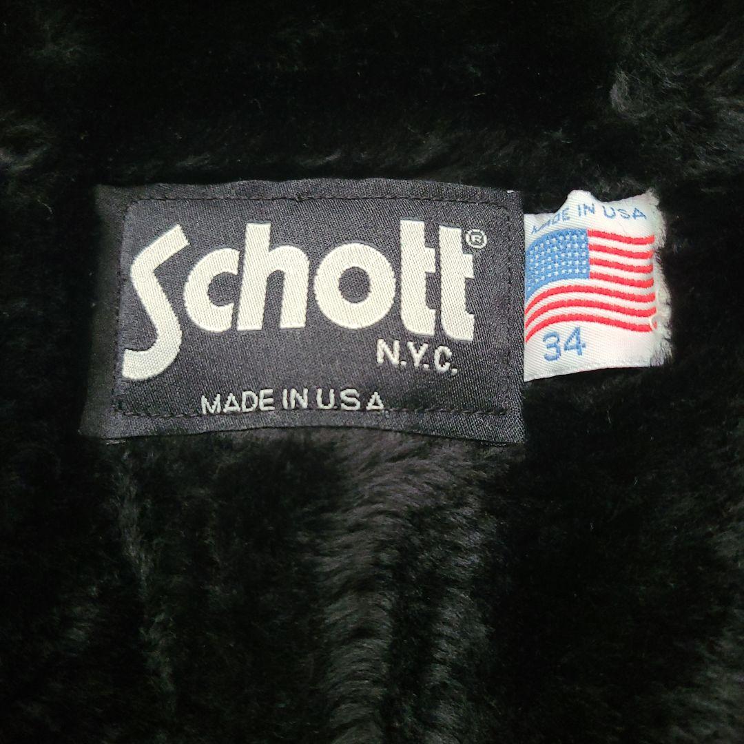 Schott ショット　シングルライダースジャケット　サイズ34　used