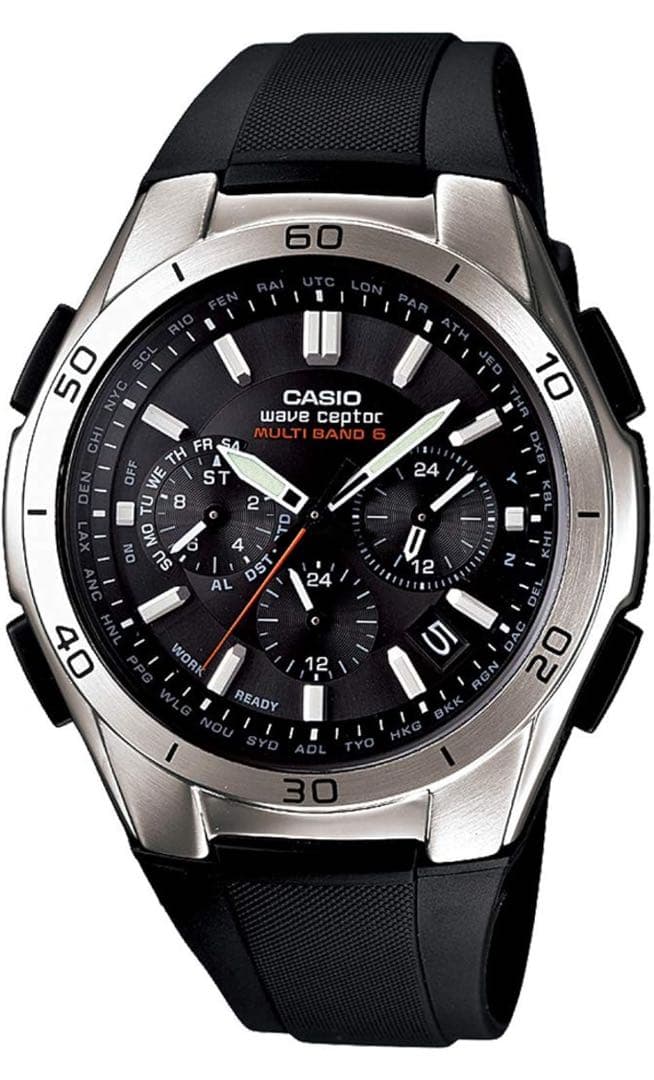 新品 CASIO WAVE CEPTOR ブラック 電波ソーラー
