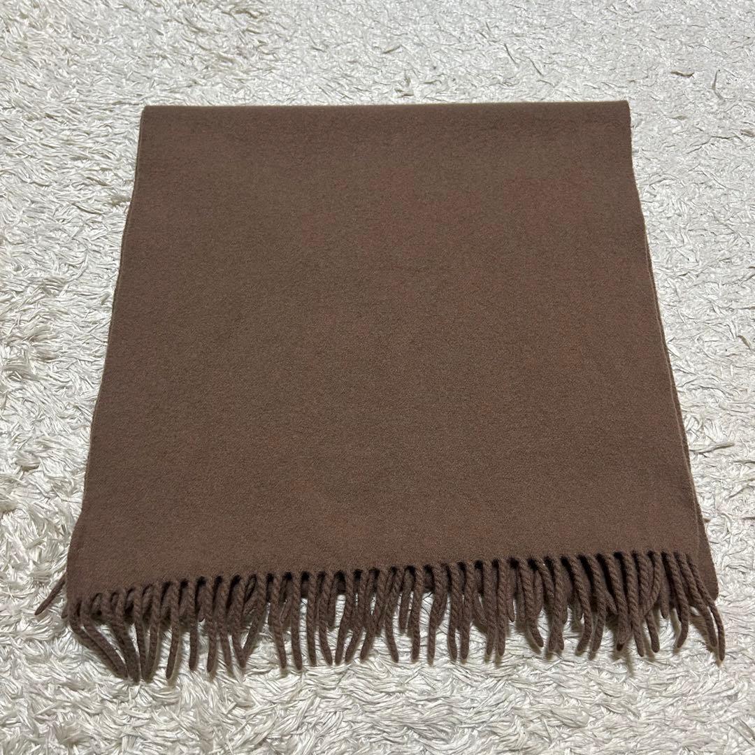 え*」様 Acne Studious ラムウールフリンジスカーフマフラー 茶 2