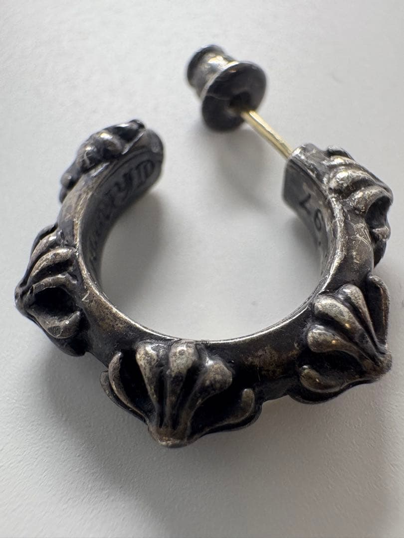 CHROME HEARTS HOOP CROSS SML クロムハーツ　ピアス