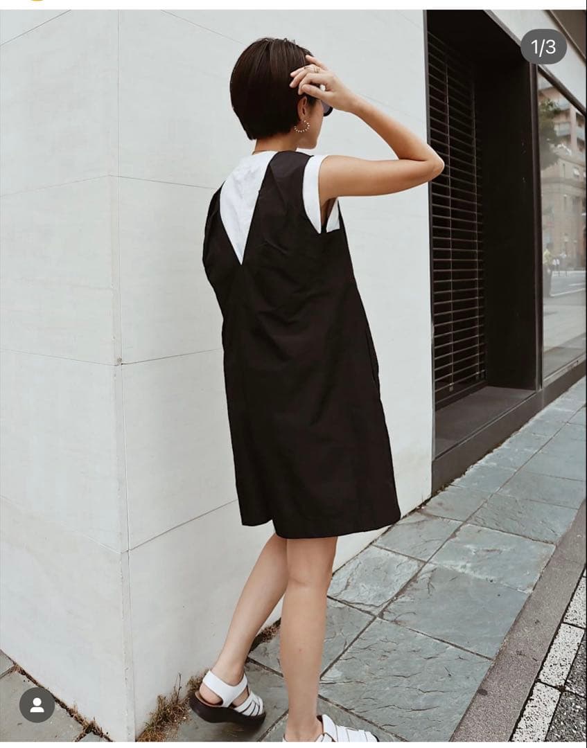 マチャット　ロンパース　ブラック