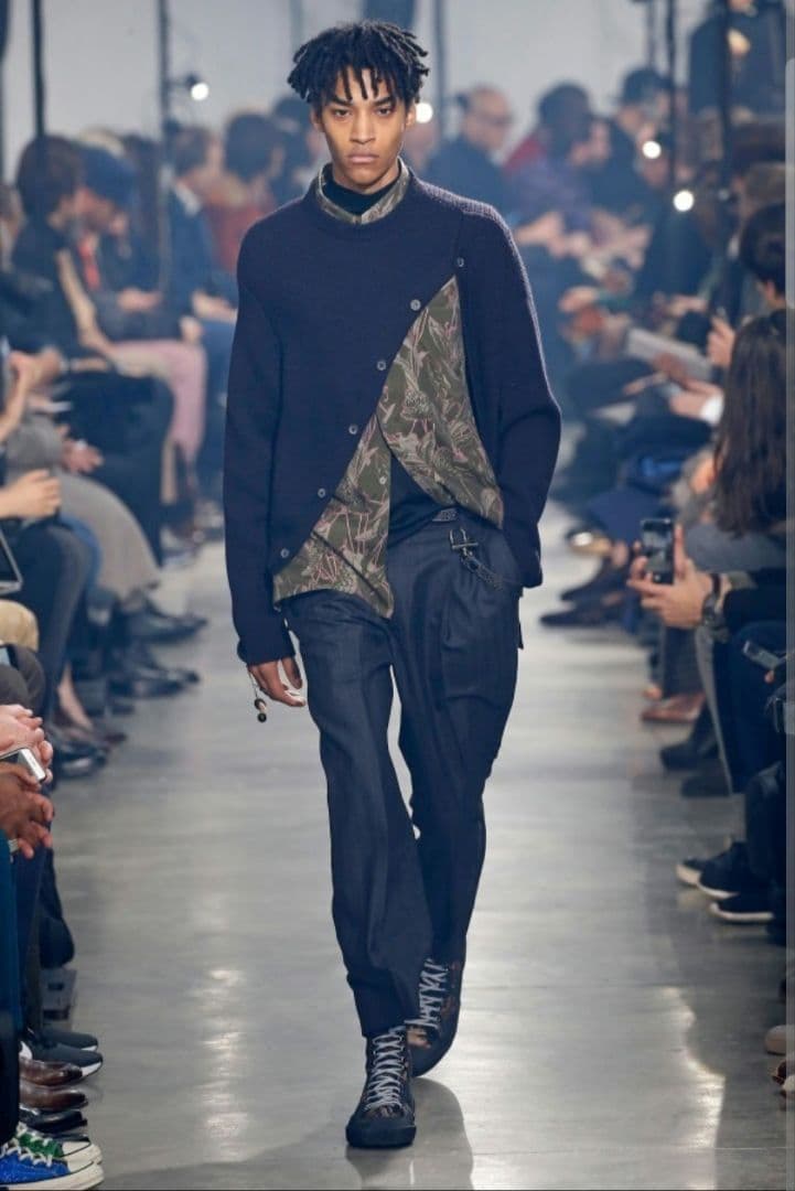 2018aw LANVIN アシンメトリーニットカーディガン