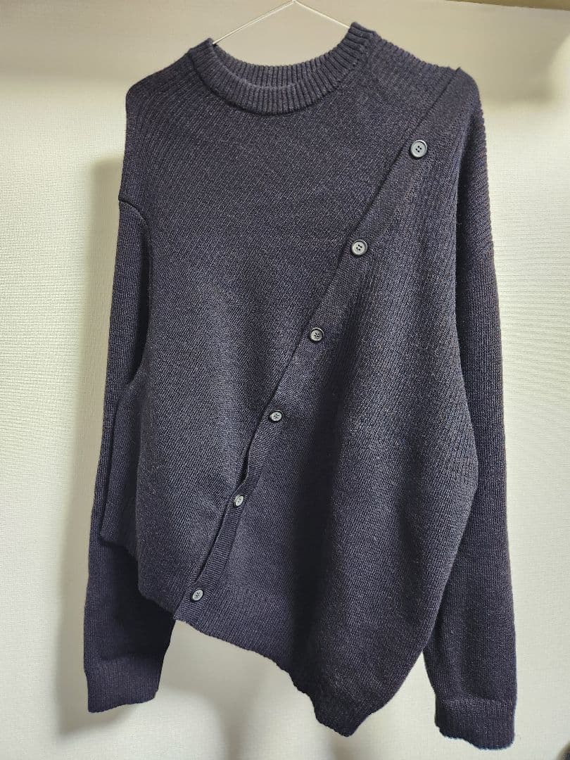 2018aw LANVIN アシンメトリーニットカーディガン