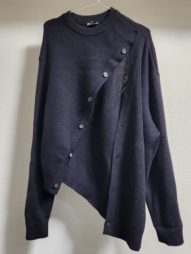 2018aw LANVIN アシンメトリーニットカーディガン