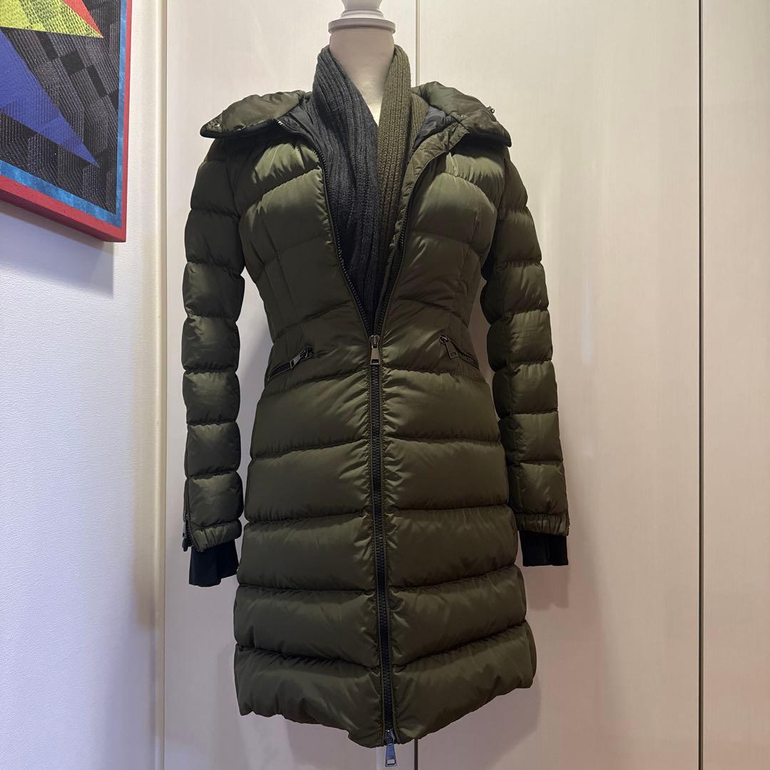 破格！モンクレールbetulong ☆ロングダウンコート・ジャケット☆カーキ美品
