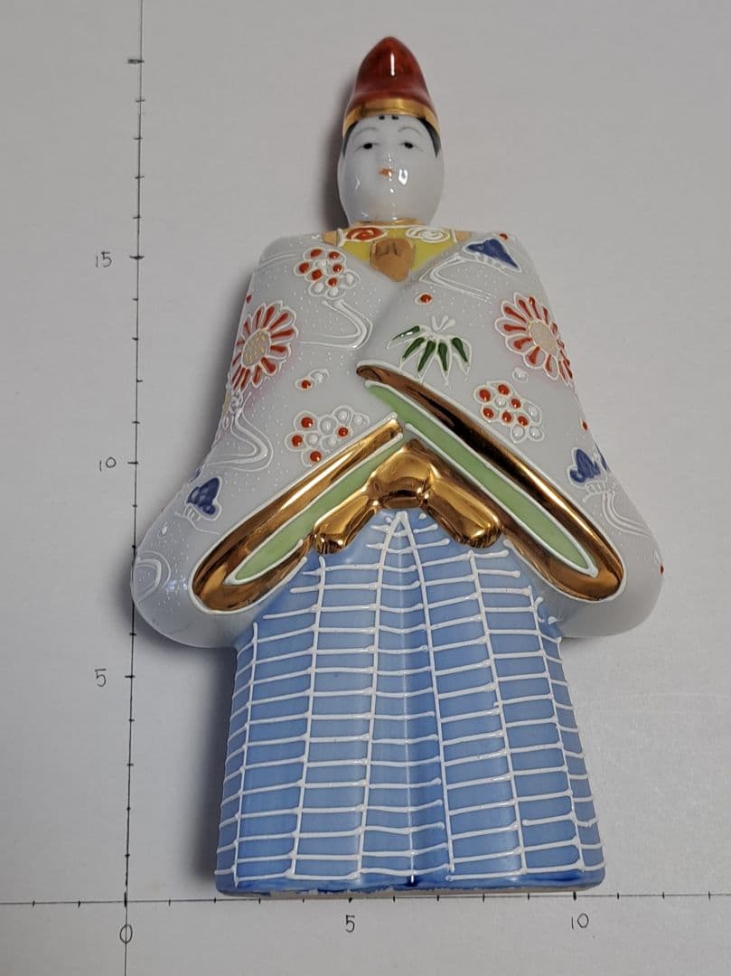 k-④ 九谷焼 ひな人形 親王立ち雛 白