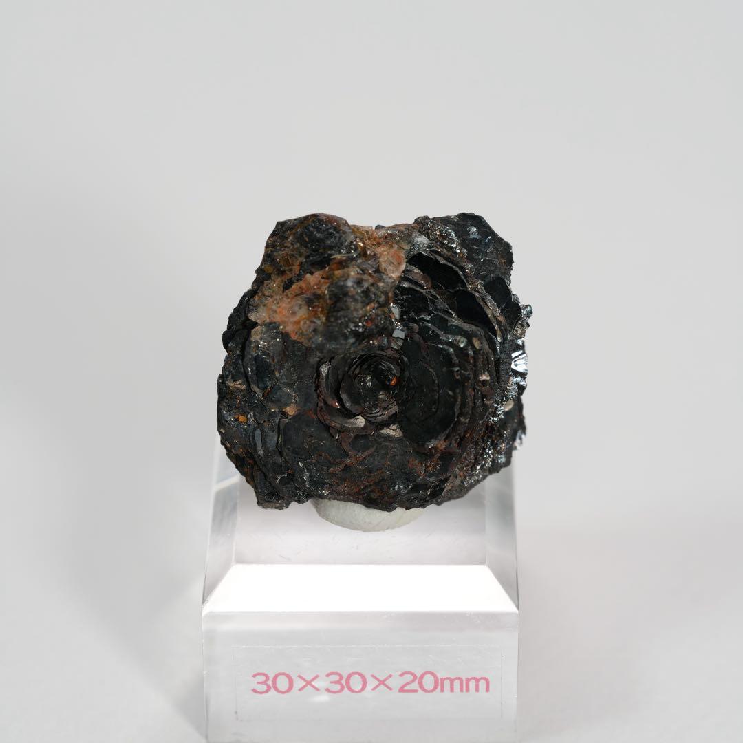 【希少産地】【黒薔薇】スイス カヴラディ産ヘマタイトローズ 29×29×12mm