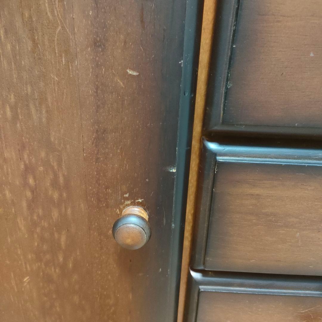 【レトロヴィンテージ】木製チェスト キャビネット 電話台 収納棚 シャドー塗装