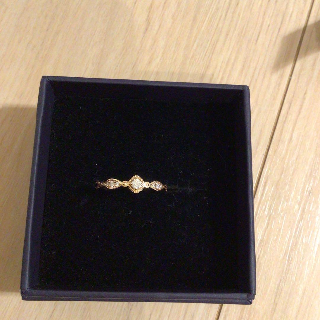 フェスタリア　10K イエローゴールド　ダイヤモンドリング　11号