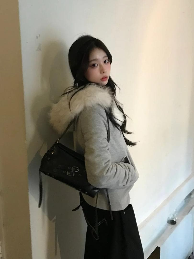 emmy ファータッチフーディーライダースジャケット