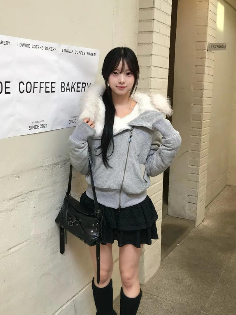 emmy ファータッチフーディーライダースジャケット