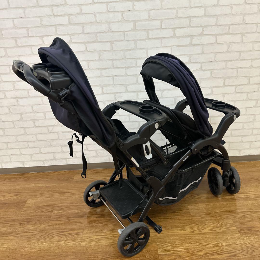 Serio★KATOJI 二人でゴーDX ブラック 2人乗りベビーカー
