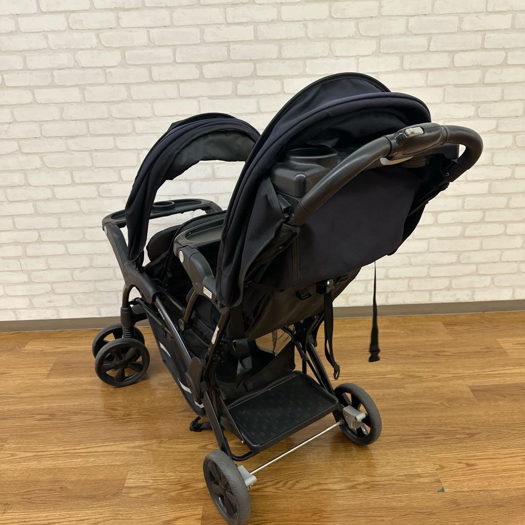 Serio★KATOJI 二人でゴーDX ブラック 2人乗りベビーカー