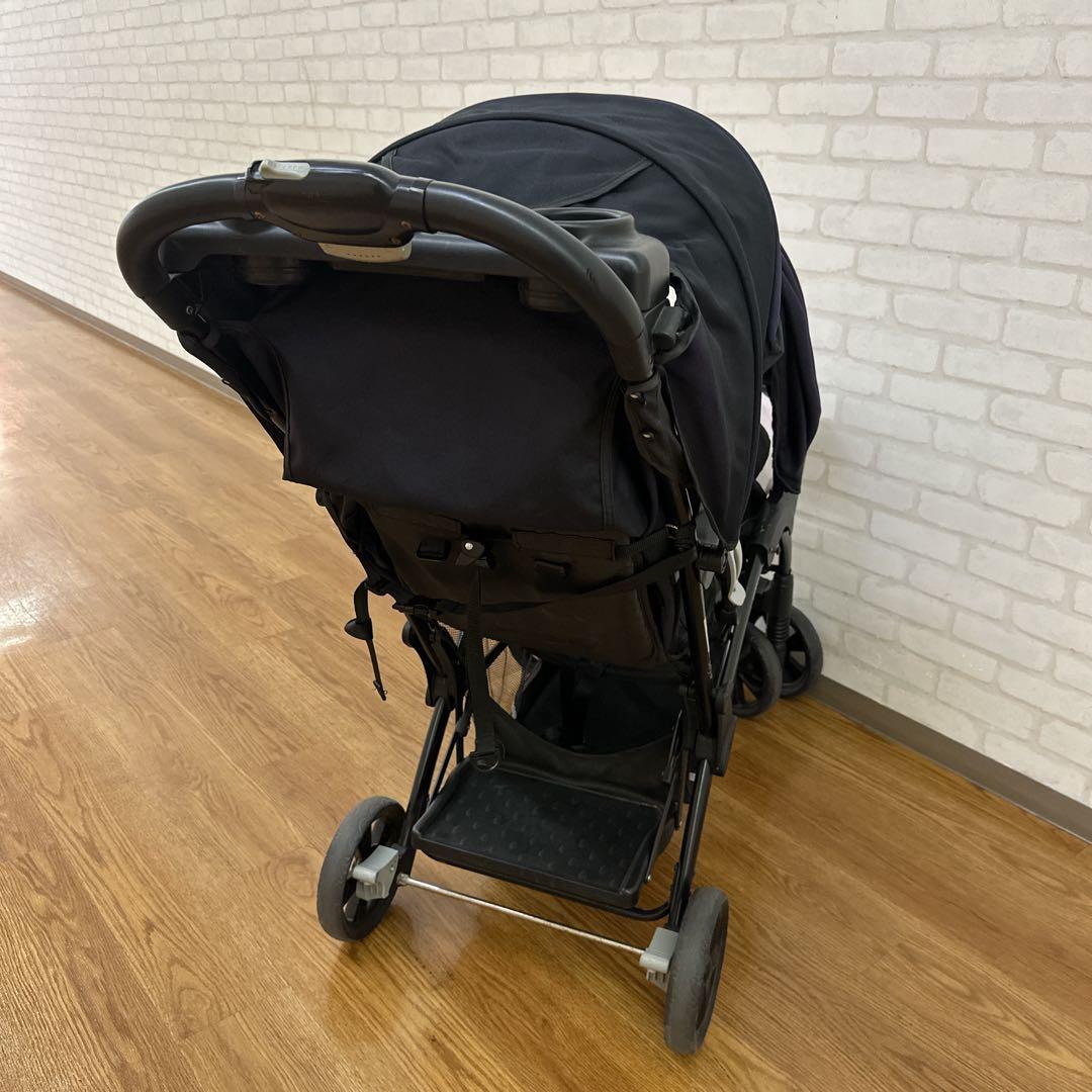 Serio★KATOJI 二人でゴーDX ブラック 2人乗りベビーカー
