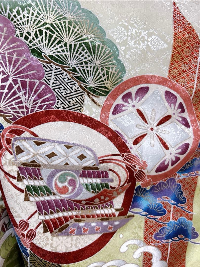 豪華刺繍入り✧‧˚七五三　3歳　小さめ5歳　男の子　淡色系　緑　抹茶