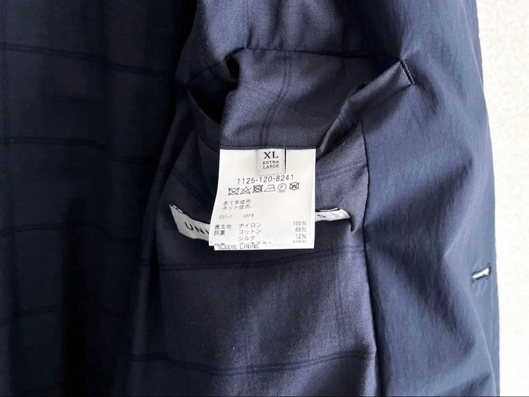 【上質】XL ネイビー 撥水 ステンカラーコート ユナイテッドアローズ