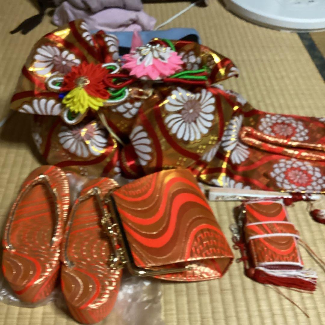 七五三　7歳フルセット　返品不可商品。帯幅19センチ　草履21センチ