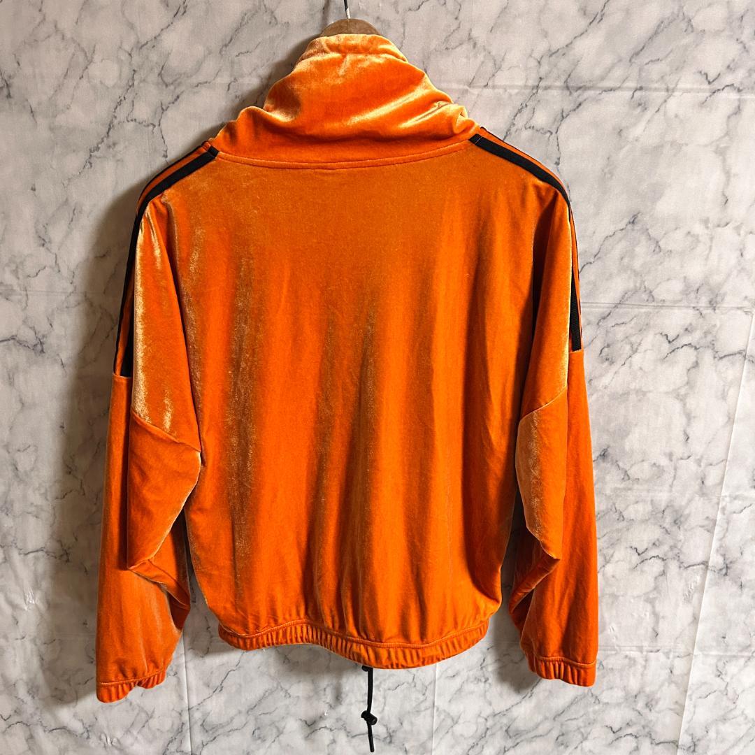 adidas アディダス ベルベット ハイネック トラックジャケット ベロア L