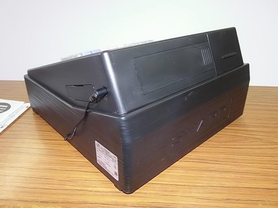 人気の黒321設定無料横型領収証シャープ　インボイスレジスターXE-A147