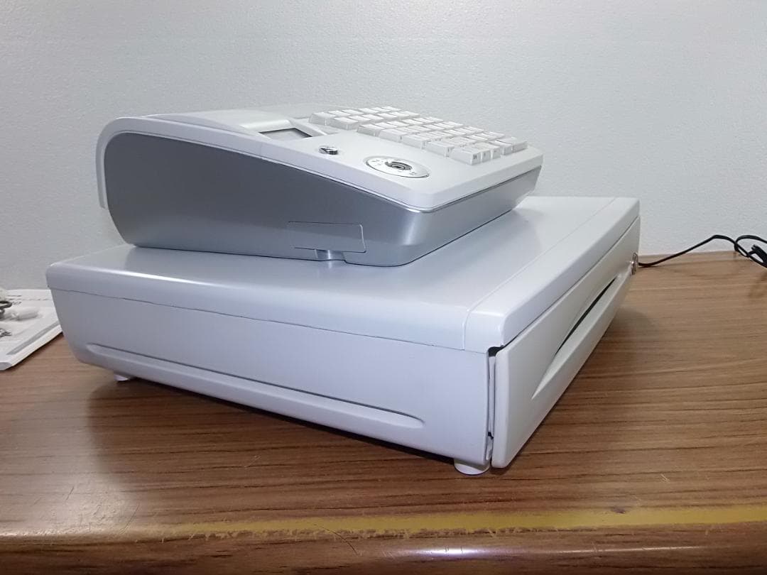 ケーブル付28店名領収書設定無料カシオTE-400インボイスレジスターSDカード