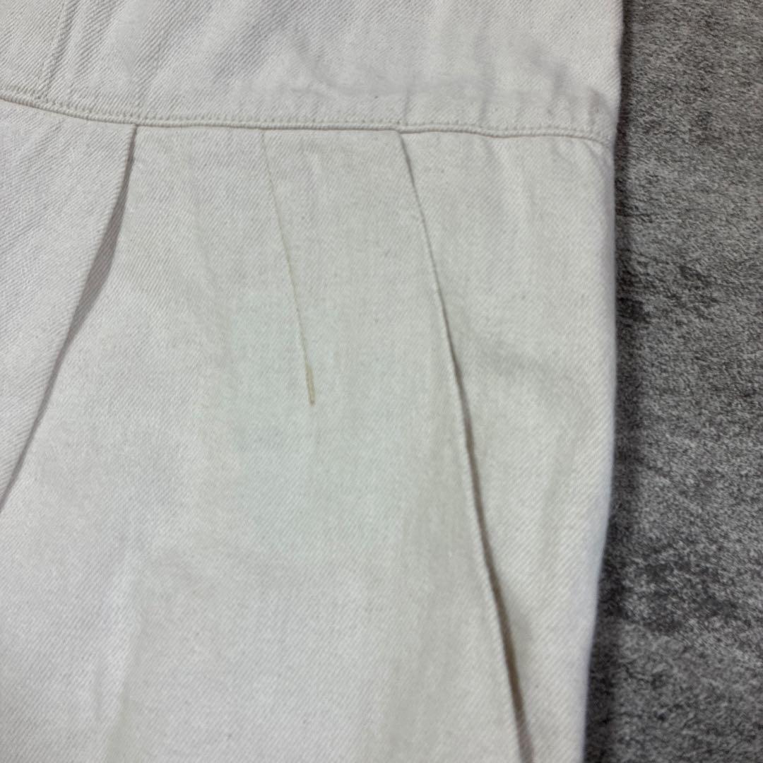 tumugu：コットンリネン　デニムオールインワン　サロペット 生成り